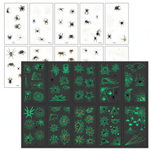Load image into Gallery viewer, 10PCs Halloween Luminous Spider Tattoo Sticker for Kids Adult