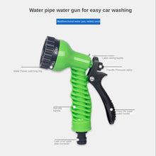 Load image into Gallery viewer, 25-175ft Plastic High Pressure Garden Water Nozzle Telescopic Pipe Green Suit