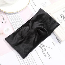 Lade das Bild in den Galerie-Viewer, 2pcs Fashion Female Knots Bow Hair Band Shiny Solid Color Velvet Headband Press Hair Headdress