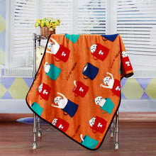 Lade das Bild in den Galerie-Viewer, Flannel Cartoon Coral Fleece Air Conditioner Small Blanket Children's Blankets Pet Blanket