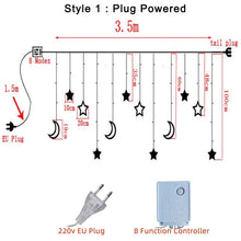Lade das Bild in den Galerie-Viewer, 3.5M Twinkling Stars Christmas Fairy String Lights Window Decor Xmas Warm White