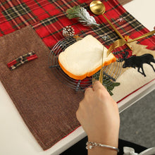 Load image into Gallery viewer, 2pcs Christmas Tablecloths Table Place Mat Elk Tree Tables Cover Christmas Decorations
