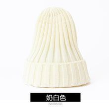 Lade das Bild in den Galerie-Viewer, Warm Winter Knit Beanie Hats Thickened Cap Korean Style Fluorescent Wool Solid Color Pullover Unisex