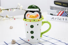 Lade das Bild in den Galerie-Viewer, Xmax Christmas Cup Gift with Lid Ceramic Mark Three-Dimensional Animal Cartoon Creative Gift