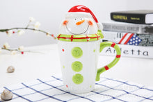 Lade das Bild in den Galerie-Viewer, Xmax Christmas Cup Gift with Lid Ceramic Mark Three-Dimensional Animal Cartoon Creative Gift