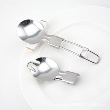 Lade das Bild in den Galerie-Viewer, 304 Stainless Steel Flatware Sets 3 Pcs/set Outdoor Camping Picnic Tableware Folding Knife, Fork and Spoon Chopsticks