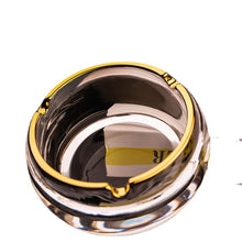 Load image into Gallery viewer, Ashtray Crystal Glass Living Room Home Gold Rim Creative Personalized Trend Ashtray