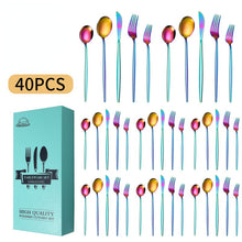 Lade das Bild in den Galerie-Viewer, 304 Stainless Steel Flatware Sets 8 People Western Food/Steak Knife, Fork and Spoon Suit