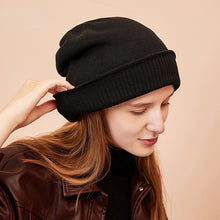 Load image into Gallery viewer, Warm Winter Knit Beanie Hats Thickened Earflaps Wool Simple Solid Color Pullover for Women Unisex