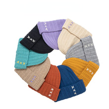 Lade das Bild in den Galerie-Viewer, Warm Winter Knit Beanie Hats Wool Women Korean Style Autumn and Winter Solid Color Warm Outdoor Male Unisex