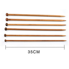Load image into Gallery viewer, 35cm Bamboo Wood Length Knitting Needle Sweater Needle Environmental Protection Weaving Tool
