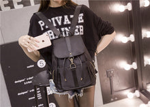 Lade das Bild in den Galerie-Viewer, Backpack Women's Bag Korean Style Fashion All-Matching 2022 New Trendy Oxford Canvas Preppy Style