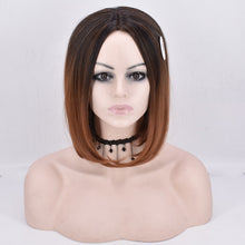 Lade das Bild in den Galerie-Viewer, Women Wig Gradient Bob Haircut Partial Rinka Haircut Handsome Fluffy W323
