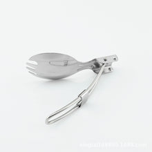 Lade das Bild in den Galerie-Viewer, 304 Stainless Steel Flatware Sets 3 Pcs/set Outdoor Camping Picnic Tableware Folding Knife, Fork and Spoon Chopsticks