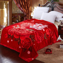 Lade das Bild in den Galerie-Viewer, Blanket Raschel Double-Layer Thickened Autumn and Winter Woolen Blanket Coral Fleece Flannel