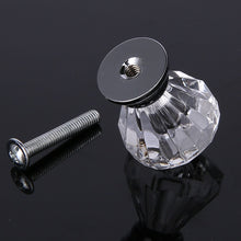 Lade das Bild in den Galerie-Viewer, 25mm Clear Crystal Handle 4pcs Wardrobe and Cabinet Door Handle