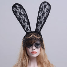 Load image into Gallery viewer, 2x Halloween Xmas Christmas Gifts Decoration Style Lace Headband Decoration Rabbit Ears Hair Hoop