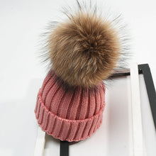 Lade das Bild in den Galerie-Viewer, Warm Winter Knit Beanie Hats Fur Ball Hat Male and Women Students Cute Fur Thickened All-Matching Unisex