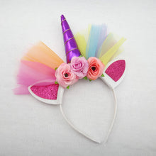 Lade das Bild in den Galerie-Viewer, 2x Halloween Xmas Christmas Gifts Decoration Unicorn Headband Hair Accessories