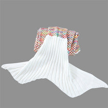 Lade das Bild in den Galerie-Viewer, Plaid Scale Mermaid Tail Knitted Blanket Sofa Leisure Nap Air Conditioning Blanket