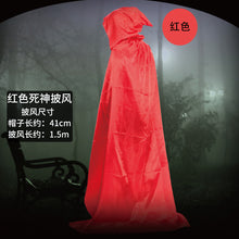 Lade das Bild in den Galerie-Viewer, 2x Halloween Xmas Christmas Gifts Decoration Costume Props Wizard Black and Red Cloak