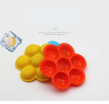 Load image into Gallery viewer, 2PC Silicone Mold 7-Hole Silicone Ice Tray Creative Ice Cubes Mold round Ice Maker