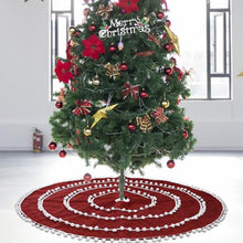 Lade das Bild in den Galerie-Viewer, 122cm Christmas Tree Skirt Round Tree Skirt Year Party Supplies