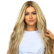 Load image into Gallery viewer, Women Wig Fashionable Golden Gradient Long Curly Hair Head Cover W66