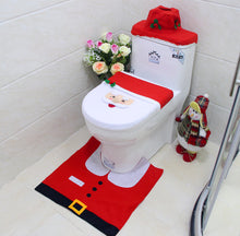 Load image into Gallery viewer, 3pcs Toilet Seat Cover Pads Santa Claus Foot Water Tank Tissue