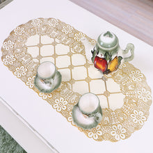 Load image into Gallery viewer, 2pcs Christmas Tablecloths Golden of European Style Flower Oval Tea Table Cloth 40 * 84cm