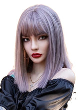 Load image into Gallery viewer, Women Wig Mid-Length Air Bangs Mid-Length Bob Haircut W75