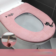 Load image into Gallery viewer, 3pcs Toilet Seat Cover Pads Winter Universal Thick Cushion Washable