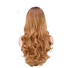 Lade das Bild in den Galerie-Viewer, Women Wig Black Brown Medium Large Wave Long Curly Hair Realistic Headgear W372