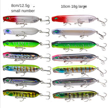 Lade das Bild in den Galerie-Viewer, 2pcs Lure Blood Slot Hook Floating Pencil Wave Climbing Far Throwing Simulation Bait