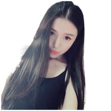 Load image into Gallery viewer, Women Wig Center-Parted Bangs Solid Color Long Straight Hair Realistic W216