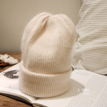 Load image into Gallery viewer, Warm Winter Knit Beanie Hats Rabbit Fur Women Winter Korean Warm All-Matching Woolen Pullover Unisex