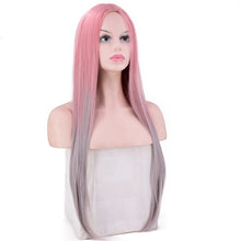 Load image into Gallery viewer, Women Wig Fashion Color Gradient Mid-Length Straight Hair Headgear W287