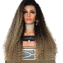 Load image into Gallery viewer, Women Wig Long Curly Hair Corn Curler Fluffy Brown Small Roll Mid-Length Headgear W271