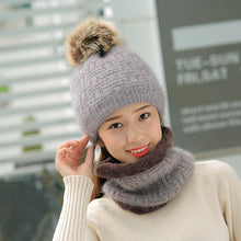 Lade das Bild in den Galerie-Viewer, Warm Winter Knit Beanie Hats Thickened Cute Ball Woolen Cap Women Korean Style Fashion Unisex