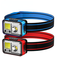 Lade das Bild in den Galerie-Viewer, Head Light Led Multi-Function Cob Strong Remote Sensing Mini Night Running XPG