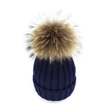 Lade das Bild in den Galerie-Viewer, Warm Winter Knit Beanie Hats Parent-Child Wool Autumn and Winter Fleece-Lined Warm Curling Women Unisex