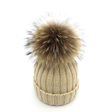 Lade das Bild in den Galerie-Viewer, Warm Winter Knit Beanie Hats Parent-Child Wool Autumn and Winter Fleece-Lined Warm Curling Women Unisex