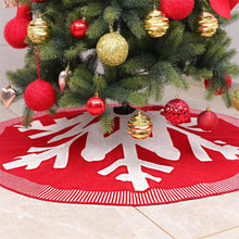 Lade das Bild in den Galerie-Viewer, 1Pc Christmas Tree Carpet Xmas Tree Skirt Gift Holiday Round Red Xmas Decor