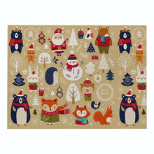 Lade das Bild in den Galerie-Viewer, 2pcs Christmas Tablecloths Cartoon Printed Placemats Insulated And Waterproof Table Mats