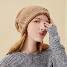 Load image into Gallery viewer, Warm Winter Knit Beanie Hats Thickened Earflaps Wool Simple Solid Color Pullover for Women Unisex