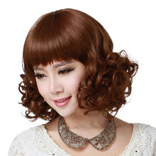 Load image into Gallery viewer, Women Wig Mid-Length Sweet Ol Temperament Short Curly Hair Haircut Egg Roll Wig W262