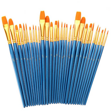 Load image into Gallery viewer, 30 pcs Nylon Hair Glitter Black Rod Watercolor Brushes
