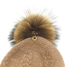 Lade das Bild in den Galerie-Viewer, Warm Winter Knit Beanie Hats Taobao Autumn and Winter Women's Fur 15cm Wool Unisex
