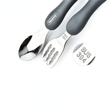 Lade das Bild in den Galerie-Viewer, 304 Stainless Steel Flatware Sets Portable Children's Tableware Cartoon Animal Spork 2pcs Suit