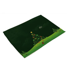 Load image into Gallery viewer, 2PC Christmas Tablecloths Cartoon Snowman Santa Claus Dining Room Decor Tableware Placemat Cup Pads